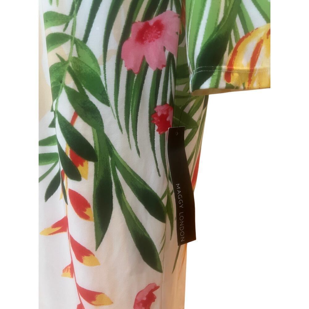 MAGGY LONDON NWT lined hawiaan floral pencil dress womens size 4 - Picture 6 of 11